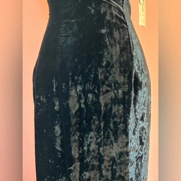 SOLD ****Vintage deadstock old Hollywood glam black velvet gothicglam long - Picture 4 of 16
